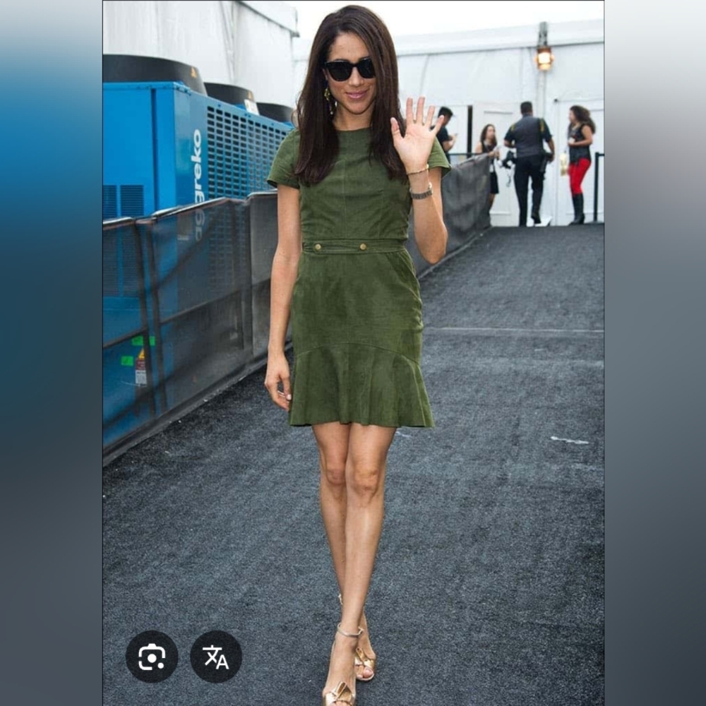 Rachel Zoe Size 12 Runs Small Meghan Markle Suede Dress
